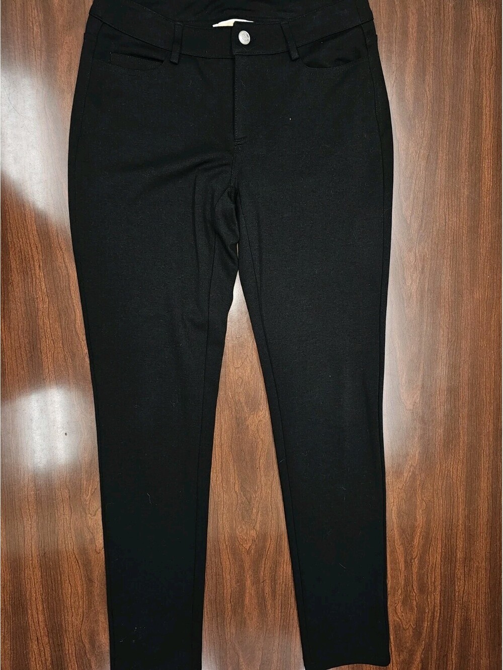 Michael Kors Women's Black Slim Straight Pants Size 2 Stretch Knit Polyester